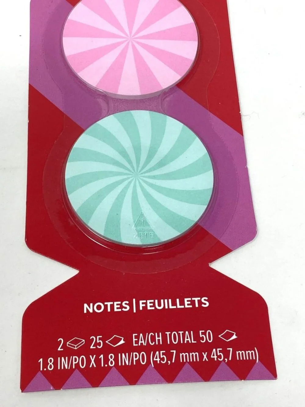 Post-it® 2 Packs Jingle Notes Gingerbread Man/Candy And Pink Green Round Candy
